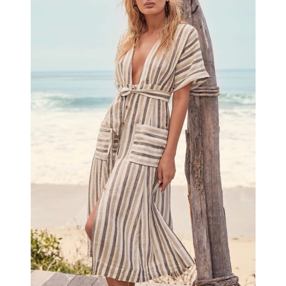 Free People Monday Linen Blend Dress